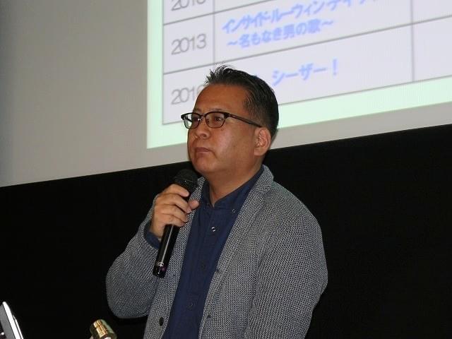 講義する映画評論家・清水節氏