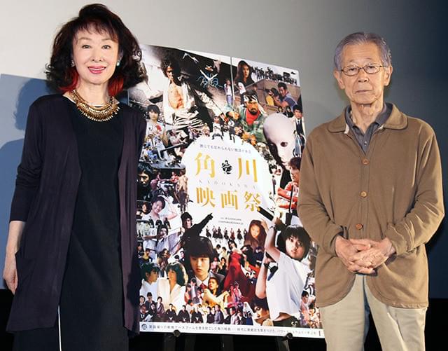 舞台挨拶に立った三田佳子と澤井信一郎監督