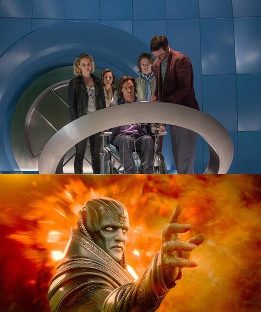 X-MENたち（上）と最古かつ 最強のミュータント・アポカリプス（下）