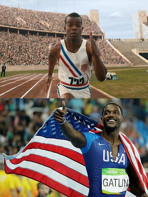 リオ五輪100m銀のガトリン、「栄光のランナー」ジェシー・オーエンスに最敬礼！