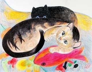 猫がいっぱい！ 「ミリキタニの猫」路上の日系人画家が描いた猫絵画一挙公開