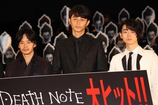 初日挨拶に立った 東出昌大、池松壮亮、菅田将暉