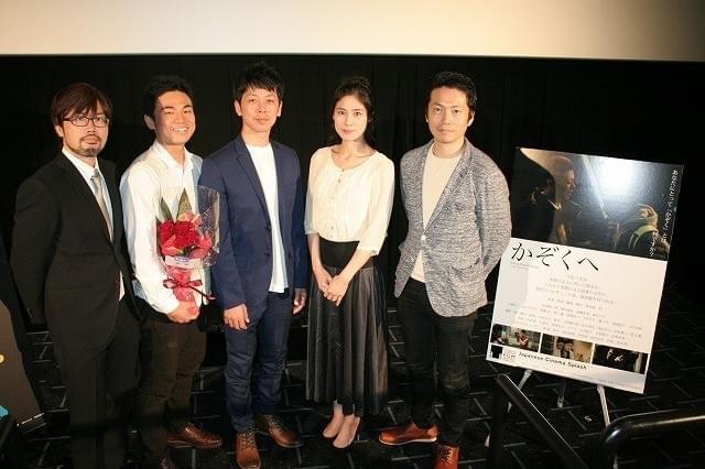 ティーチインを行った(左から)春本 雄二郎監督、松浦慎一郎、梅田誠弘、 遠藤祐美、森本のぶ