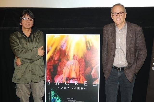 ティーチインを行ったトーマス・ レノン監督と森達也監督