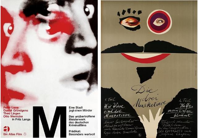 西ドイツの「M」（31／フリッツ・ラング） と東ドイツの「三銃士」（53／アンドレ・ ユヌベル） ポスター