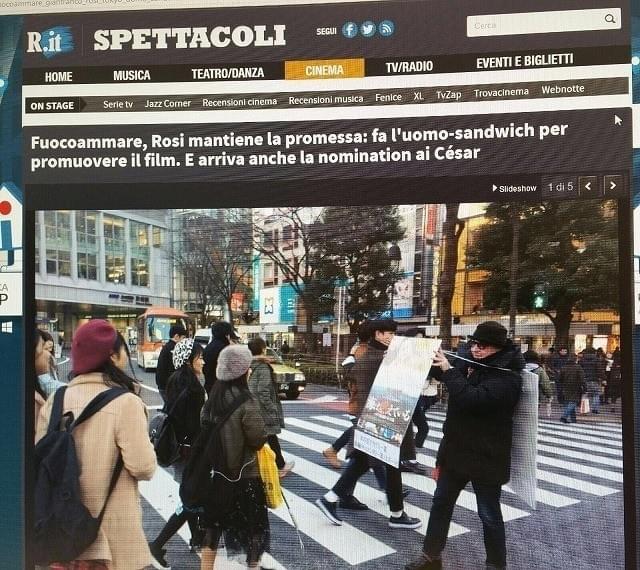 母国イタリアでは、名匠の体当たりの宣伝活動が大きく報じられた