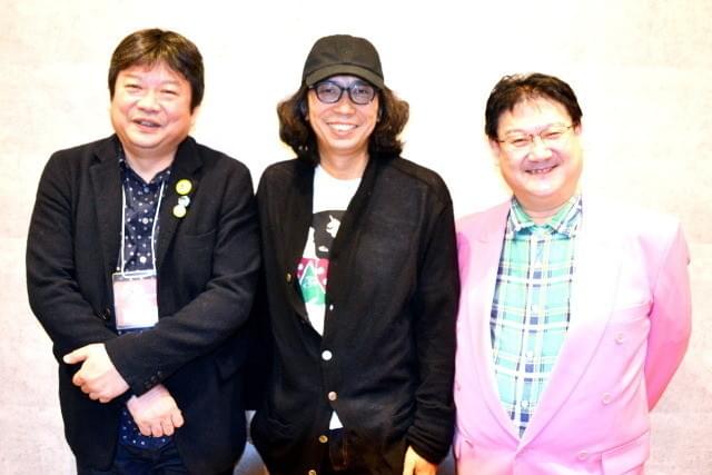 明け方まで盛り上がった(左から) 本広克行監督、行定勲監督、ミルクマン斉藤