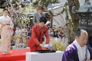 野村萬斎＆森川葵＆佐藤浩市「花戦さ」舞台になった“いけばな発祥の地”に凱旋！