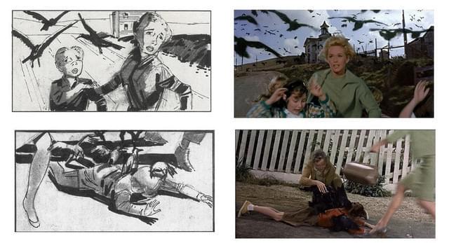 ハロルドが手がけた絵コンテと場面写真