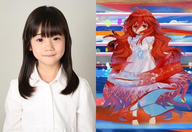 7歳で声優出演を果たした岡田日花里ちゃん (左)と演じるキャラクターのエルク