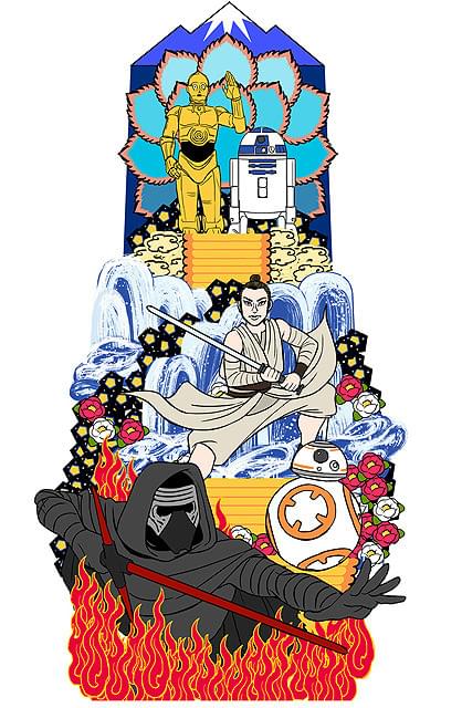 ユネスコ無形文化遺産の博多祇園山笠に「スター・ウォーズ」山笠が登場