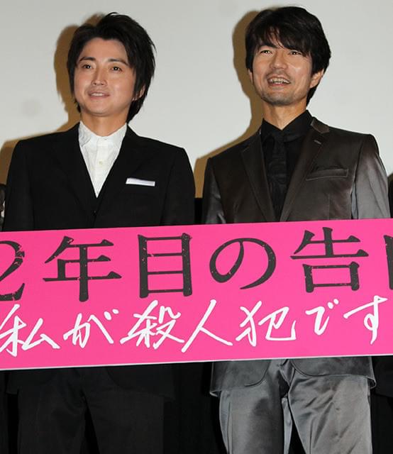 舞台挨拶を盛り上げた 藤原竜也と仲村トオル