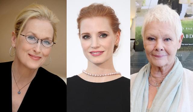 セクハラ行為を批難した（左から）メリル・ ストリープ、ジェシカ・チャステイン、 ジュディ・デンチ