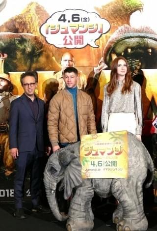 来日した「ジュマンジ」監督＆キャスト、“和製ロック様”選手権を審査！優勝は？