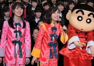 ももクロ＆しんのすけ、JKのパンチラに食いつく「見えたよ今！」