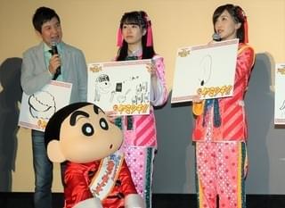 「ももクロ」百田の“画伯ぶり”にしんのすけ興味津々