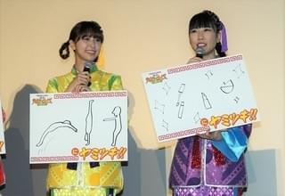 「ももクロ」百田の“画伯ぶり”にしんのすけ興味津々