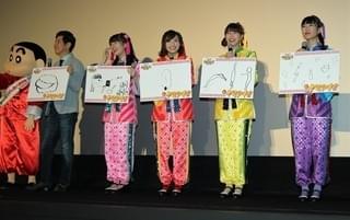 「ももクロ」百田の“画伯ぶり”にしんのすけ興味津々