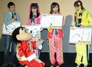 「ももクロ」百田の“画伯ぶり”にしんのすけ興味津々