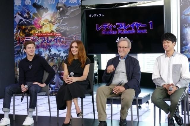スピルバーグ＆「レディ・プレイヤー1」出演者、観客が1番沸くのは“あのキャラ”の登場シーン！
