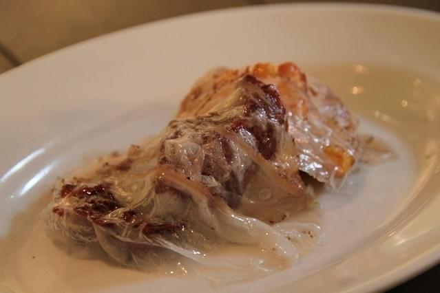 揚げ芋とコロンナータ産ラルド