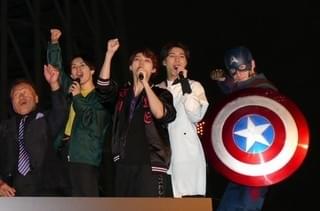 「アベンジャーズ」×「超特急」スカイツリー点灯式に天龍源一郎が乱入！