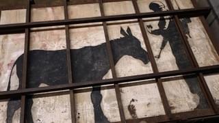 パレスチナの壁に描いたアートに住民激怒、だがその価値は数千万円!?「バンクシーを盗んだ男」場面写真