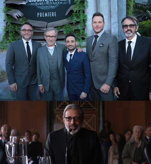 (上)プレミアでのひとこま(下) ジェフ・ゴールドブラムもシリーズ復帰