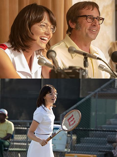 エマ・ストーンとスティーブ・カレルの 本人そっくりぶりも話題