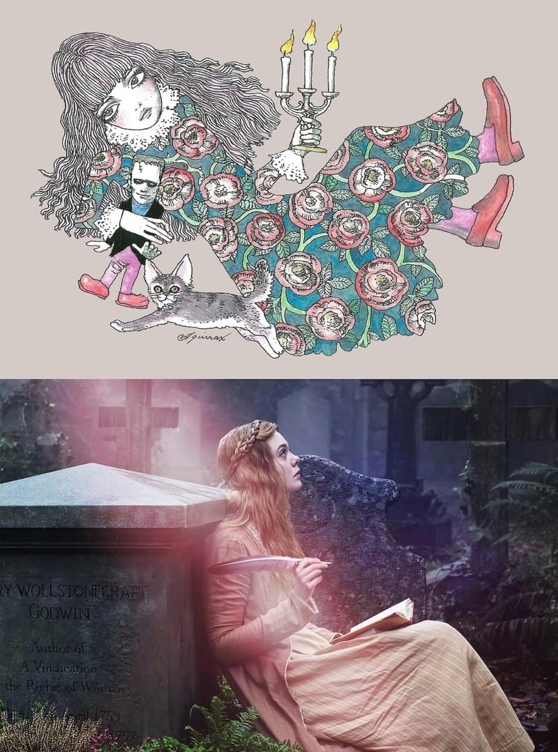 宇野亞喜良×エル・ファニング「メアリーの総て」コラボ鑑賞券発売 ノートの特典も