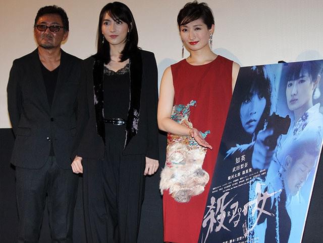 (左から)宮野ケイジ監督、知英、武田梨奈