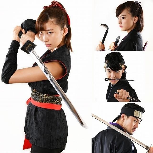 若手キャスト陣が忍者姿を披露！