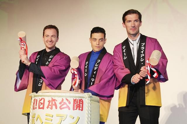 「ボヘミアン・ラプソディ」キャストが来日！鏡開きでヒット祈願「愛してくれると嬉しい」