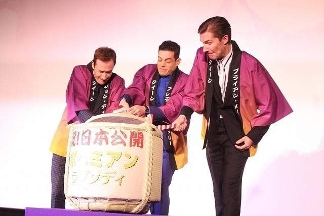 「ボヘミアン・ラプソディ」キャストが来日！鏡開きでヒット祈願「愛してくれると嬉しい」