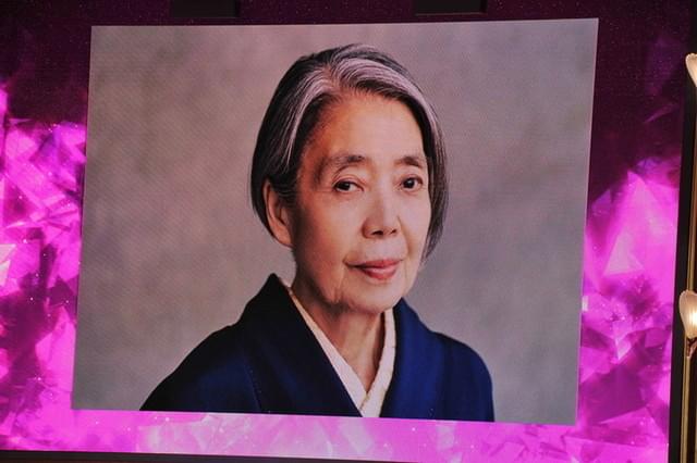 スクリーンに映し出された樹木希林さん