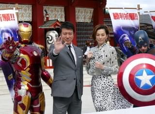 米倉涼子＆加藤浩次、“必勝のパワースポット”神田明神で「アベンジャーズ」ヒット祈願