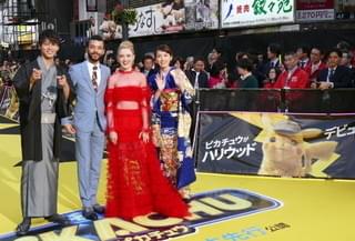 新宿歌舞伎町に“稲妻”イエローカーペット登場！「名探偵ピカチュウ」ワールドプレミア