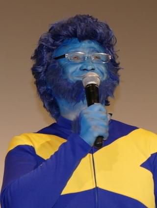 ガリットチュウ福島、顔が真っ青！「X-MEN」イベントで大暴れ