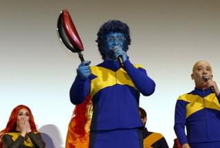 ガリットチュウ福島、顔が真っ青！「X-MEN」イベントで大暴れ