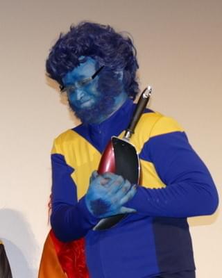 ガリットチュウ福島、顔が真っ青！「X-MEN」イベントで大暴れ