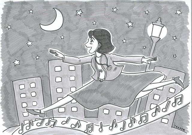 鉄拳、月夜に踊る三吉彩花を描き下ろし！「ダンスウィズミー」コラボイラスト披露