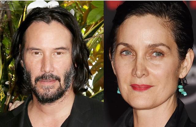 ネオ役のキアヌ・リーブスと、トリニティ役のキャリー＝アン・モス