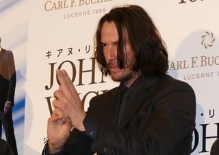 来日中のキアヌ・リーブス、忍者と一緒に「ジョン・ウィック」最新作のヒット祈願