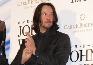 来日中のキアヌ・リーブス、忍者と一緒に「ジョン・ウィック」最新作のヒット祈願