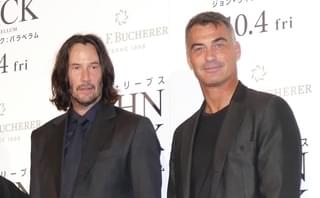 来日中のキアヌ・リーブス、忍者と一緒に「ジョン・ウィック」最新作のヒット祈願