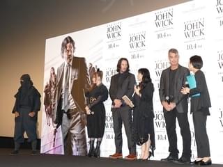 来日中のキアヌ・リーブス、忍者と一緒に「ジョン・ウィック」最新作のヒット祈願
