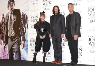 来日中のキアヌ・リーブス、忍者と一緒に「ジョン・ウィック」最新作のヒット祈願