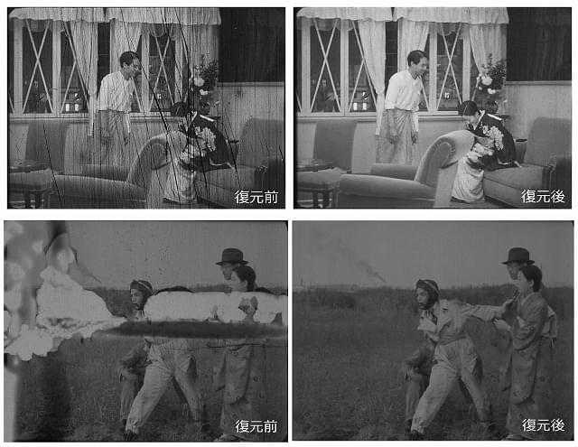 復元前(左)と復元後(右)の比較画像