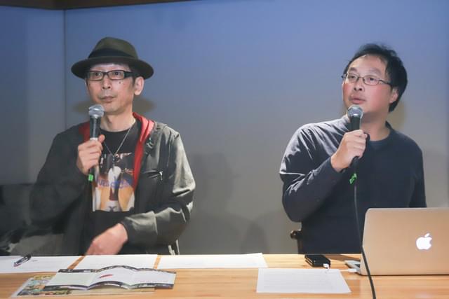 深田晃司監督(右)と土屋豊監督