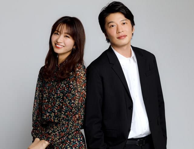 取材に応じた田中圭＆岡崎紗絵